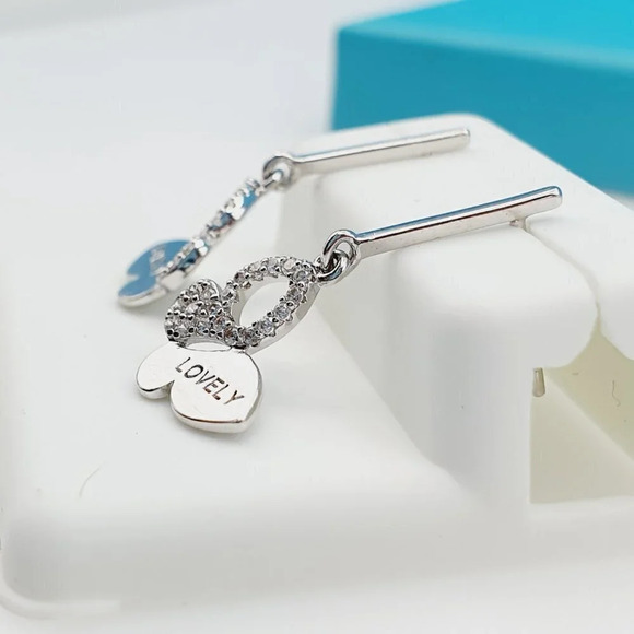 "925 Sterling Silver CZ Beautiful Lovely Earrings for Women, 1USPAR4259 - Picture 2 of 11